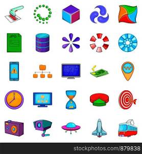 Reckon icons set. Cartoon set of 25 reckon vector icons for web isolated on white background. Reckon icons set, cartoon style