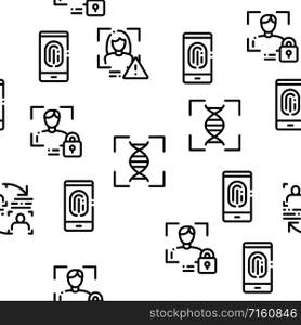 Recognition Seamless Pattern Vector Thin Line. Illustrations. Recognition Seamless Pattern Vector