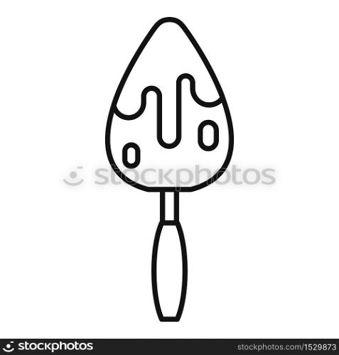 Reconstruction trowel icon. Outline reconstruction trowel vector icon for web design isolated on white background. Reconstruction trowel icon, outline style