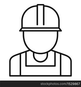 Reconstruction worker icon. Outline reconstruction worker vector icon for web design isolated on white background. Reconstruction worker icon, outline style