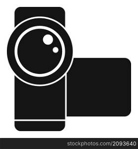 Record camcorder icon simple vector. Video camera. Digital picture. Record camcorder icon simple vector. Video camera