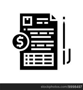 record keeping glyph icon vector. record keeping sign. isolated contour symbol black illustration. record keeping glyph icon vector illustration