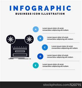 Record, recording, retro, tape, music Infographics Template for Website and Presentation. GLyph Gray icon with Blue infographic style vector illustration.. Vector EPS10 Abstract Template background