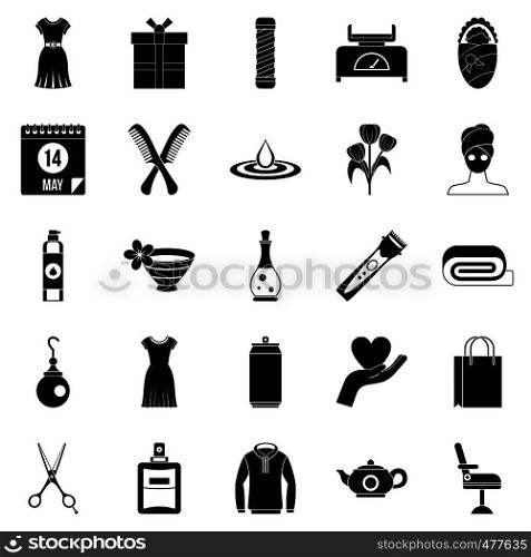 Recreation icons set. Simple set of 25 recreation vector icons for web isolated on white background. Recreation icons set, simple style