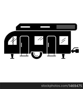 Recreation motorhome icon. Simple illustration of recreation motorhome vector icon for web design isolated on white background. Recreation motorhome icon, simple style