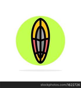 Recreation, Sports, Surfboard, Surfing Abstract Circle Background Flat color Icon
