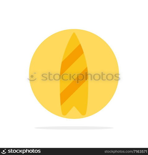 Recreation, Sports, Surfboard, Surfing Abstract Circle Background Flat color Icon