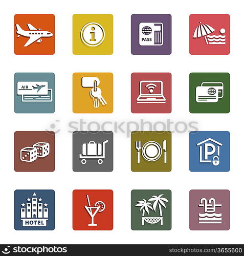 Recreation, Travel & Vacation, icons set