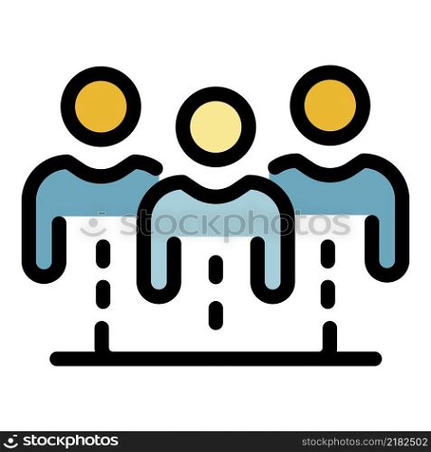 Recruiter company icon. Outline recruiter company vector icon color flat isolated. Recruiter company icon color outline vector