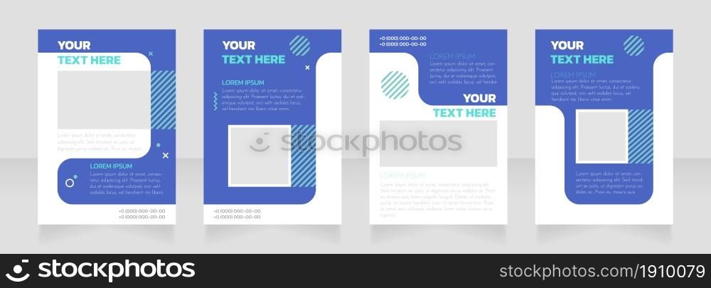 Recruiting for job positions blank brochure layout design. Vertical poster template set with empty copy space for text. Premade corporate reports collection. Editable flyer paper pages. Recruiting for job positions blank brochure layout design