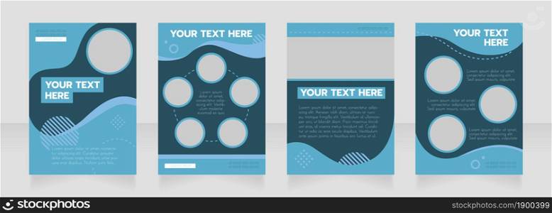 Recruitment for ship jobs blank brochure layout design. Vertical poster template set with empty copy space for text. Premade corporate reports collection. Editable flyer paper pages. Recruitment for ship jobs blank brochure layout design