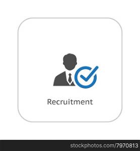 Recruitment Icon. Business Concept. Flat Design. Isolated Illustration.