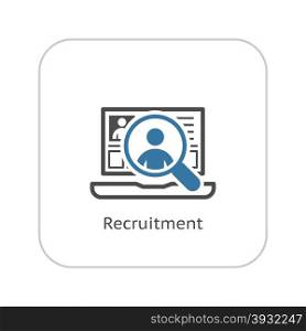 Recruitment Icon. Business Concept. Flat Design. Isolated Illustration.. Recruitment Icon. Business Concept. Flat Design.