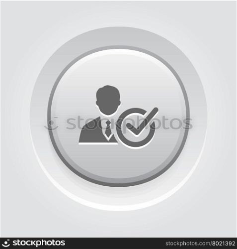 Recruitment Icon. Business Concept. Recruitment Icon. Business Concept. Grey Button Design