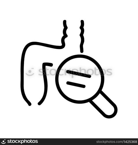 rectal examination icon vector. rectal examination sign. isolated contour symbol illustration. rectal examination icon vector outline illustration