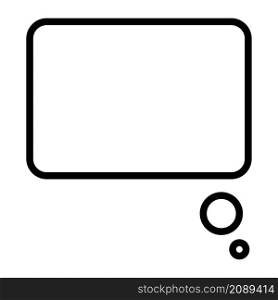 Rectangle chat icon. Flat sign. Dialogue symbol. Communication message. Outline art. Vector illustration. Stock image. EPS 10.. Rectangle chat icon. Flat sign. Dialogue symbol. Communication message. Outline art. Vector illustration. Stock image.