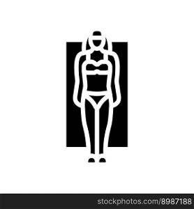 rectangle female body type glyph icon vector. rectangle female body type sign. isolated symbol illustration. rectangle female body type glyph icon vector illustration