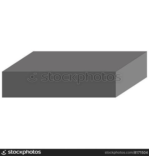 Rectangle in 3d style. 3d realistic delivery box. Vector illustration. EPS 10.. Rectangle in 3d style. 3d realistic delivery box. Vector illustration.
