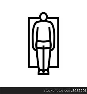rectangle male body type line icon vector. rectangle male body type sign. isolated contour symbol black illustration. rectangle male body type line icon vector illustration