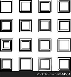 Rectangle Stylized Abstract Shape Vector Art Illustration