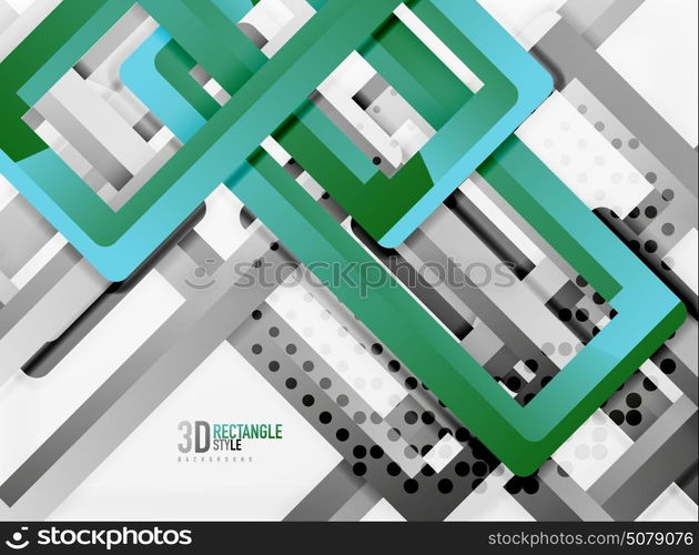 Rectangle tube elements, vector background. Rectangle tube elements, vector 3d background