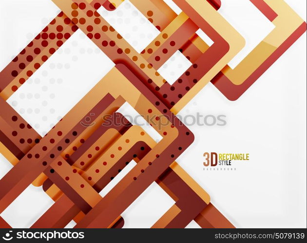 Rectangle tube elements, vector background. Rectangle tube elements, vector 3d background