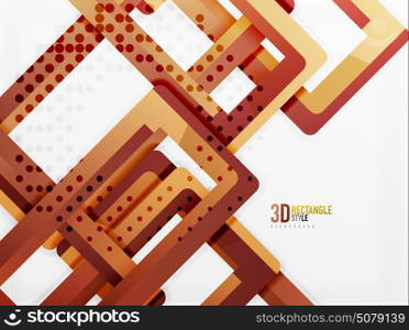 Rectangle tube elements, vector background. Rectangle tube elements, vector 3d background