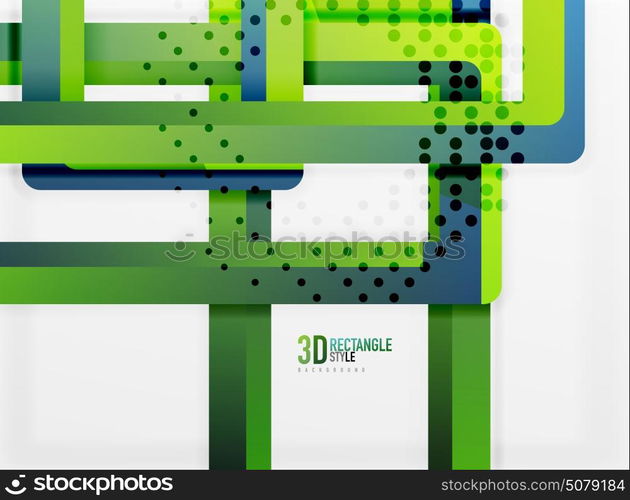 Rectangle tube elements, vector background. Rectangle tube elements, vector 3d background