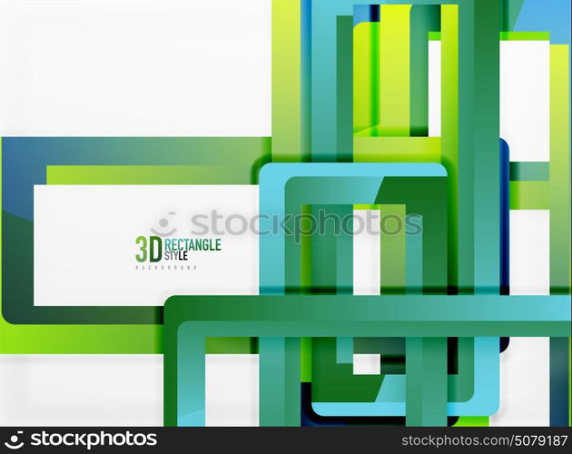 Rectangle tube elements, vector background. Rectangle tube elements, vector 3d background
