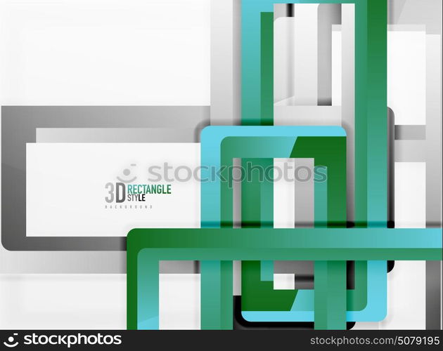 Rectangle tube elements, vector background. Rectangle tube elements, vector 3d background