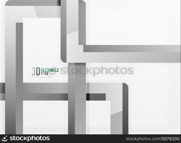 Rectangle tube elements, vector background. Rectangle tube elements, vector 3d background