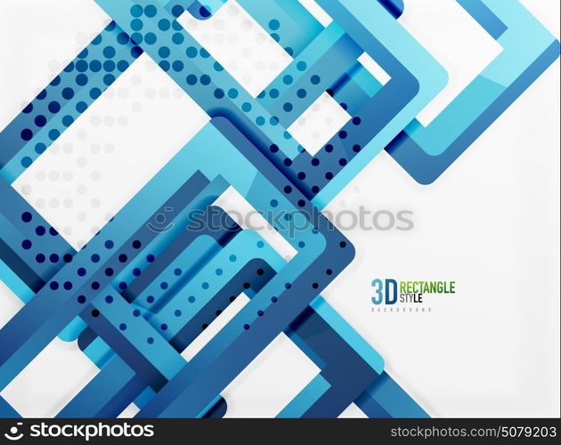 Rectangle tube elements, vector background. Rectangle tube elements, vector 3d background