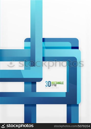 Rectangle tube elements, vector background. Rectangle tube elements, vector 3d background