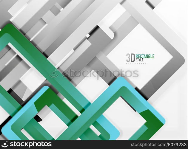 Rectangle tube elements, vector background. Rectangle tube elements, vector 3d background