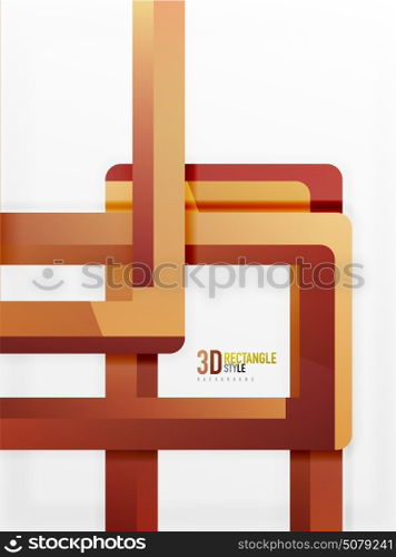 Rectangle tube elements, vector background. Rectangle tube elements, vector 3d background