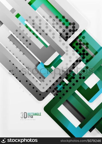 Rectangle tube elements, vector background. Rectangle tube elements, vector 3d background