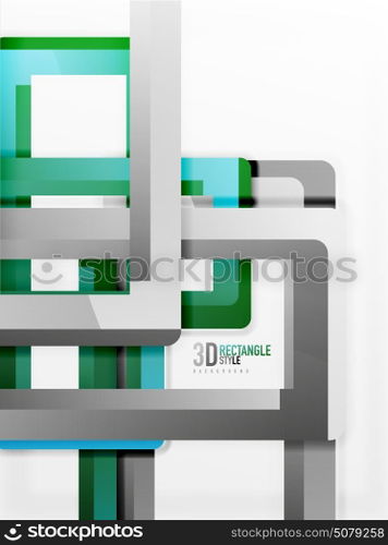 Rectangle tube elements, vector background. Rectangle tube elements, vector 3d background