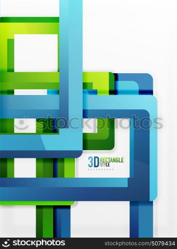 Rectangle tube elements, vector background. Rectangle tube elements, vector 3d background