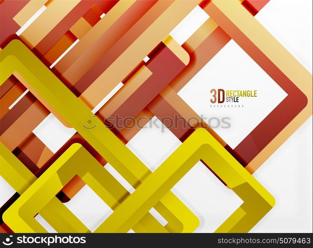 Rectangle tube elements, vector background. Rectangle tube elements, vector 3d background
