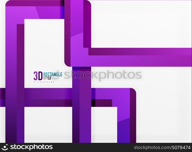 Rectangle tube elements, vector background. Rectangle tube elements, vector 3d background