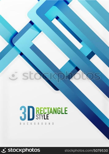 Rectangle tube elements, vector background. Rectangle tube elements, vector 3d background