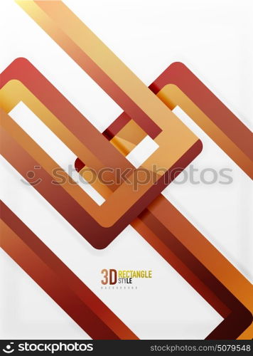 Rectangle tube elements, vector background. Rectangle tube elements, vector 3d background