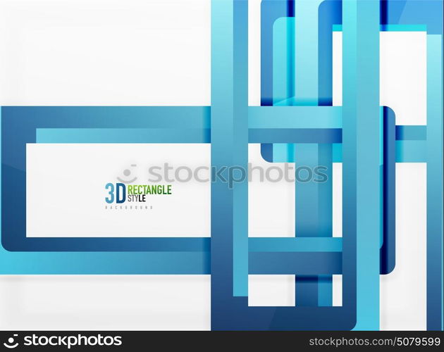 Rectangle tube elements, vector background. Rectangle tube elements, vector 3d background