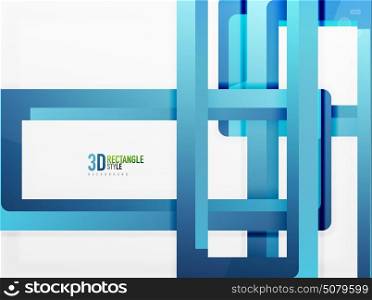 Rectangle tube elements, vector background. Rectangle tube elements, vector 3d background