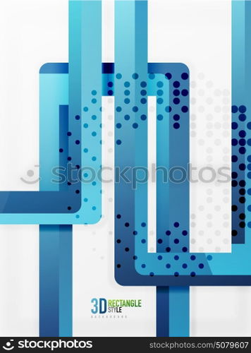 Rectangle tube elements, vector background. Rectangle tube elements, vector 3d background