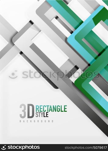Rectangle tube elements, vector background. Rectangle tube elements, vector 3d background