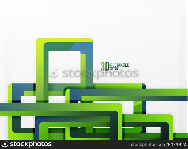 Rectangle tube elements, vector background. Rectangle tube elements, vector 3d background