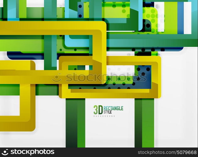 Rectangle tube elements, vector background. Rectangle tube elements, vector 3d background
