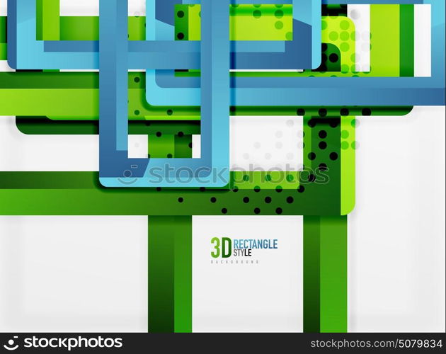 Rectangle tube elements, vector background. Rectangle tube elements, vector 3d background