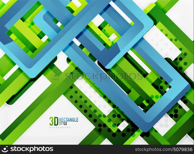 Rectangle tube elements, vector background. Rectangle tube elements, vector 3d background